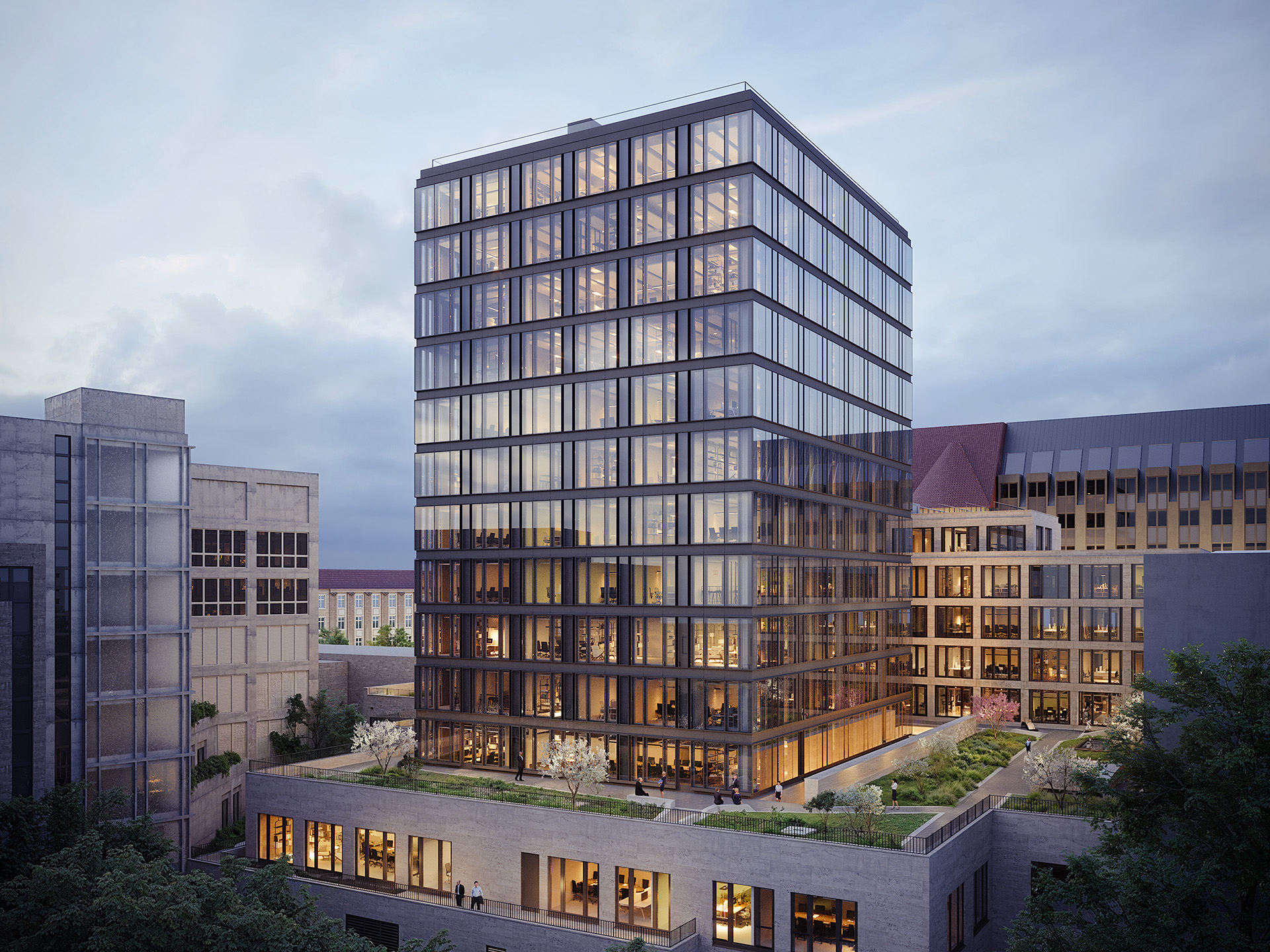 Gartenansicht des P1 in der Passauerstraße 1, Berlin © Alt/Shift